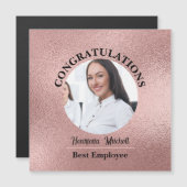 Employee of the Month Recognition Magnetic Card - マグネット招待状 (正面/裏面)