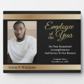 Employee Of The Yearフォト金ゴールド賞カスタム フォトプラーク (正面)