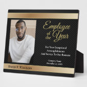 Employee Of The Yearフォト金ゴールド賞カスタム フォトプラーク (側面)