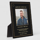 Employee Of The Yearフォト金ゴールド賞カスタム フォトプラーク (側面)