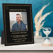 Employee Of The Yearフォト金ゴールド賞カスタム フォトプラーク (側面)