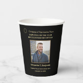 Employee Of The Year Photo Logo Awardsパーソナライズ 紙コップ (正面)