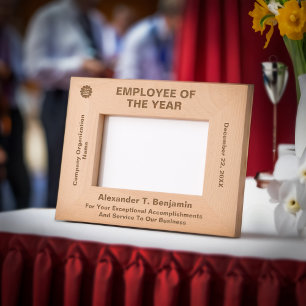 Employee Of The Year Recognition Award Wooden レーザー彫刻フレーム