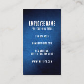 Employee Photo Blue Grunge Gradient Business 名刺 (裏面)