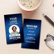 Employee Photo Blue Grunge Gradient Business