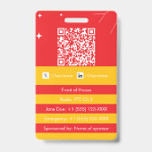 Employee photo id company security badge バッジ (裏面)