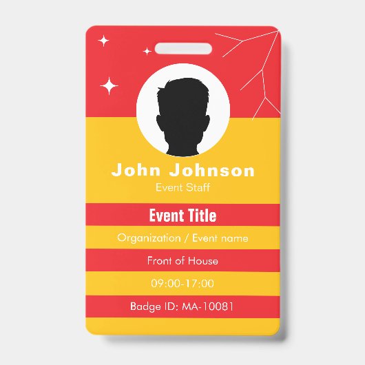 Employee photo id company security badge バッジ (正面)