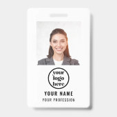 Employee Photo ID Company Security Badge バッジ (正面)