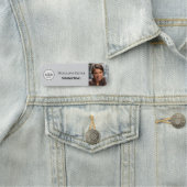  Employee Photo Logo Grey Simple 名札 (インサイチュ)