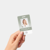 Employee Photo, Logo, Name Gradient バッジ (手持ち)