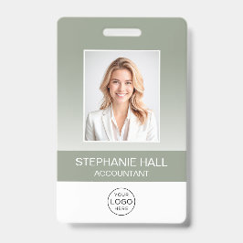 Employee Photo, Logo, Name Gradient バッジ