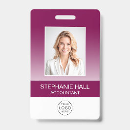 Employee Photo, Logo, Name Gradient バッジ