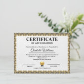 Employee Recognition Certificate of Appreciation エンクロージャーカード (スタンド正面)