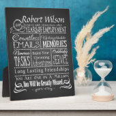 employee retirement gift for boss, long service フォトプラーク (側面)