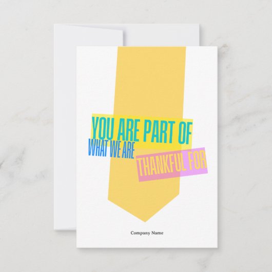 Employee Staff Thank You Appreciation Card サンキューカード (正面)