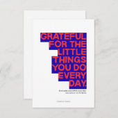 Employee Staff Thank You Appreciation Card サンキューカード (正面/裏面)