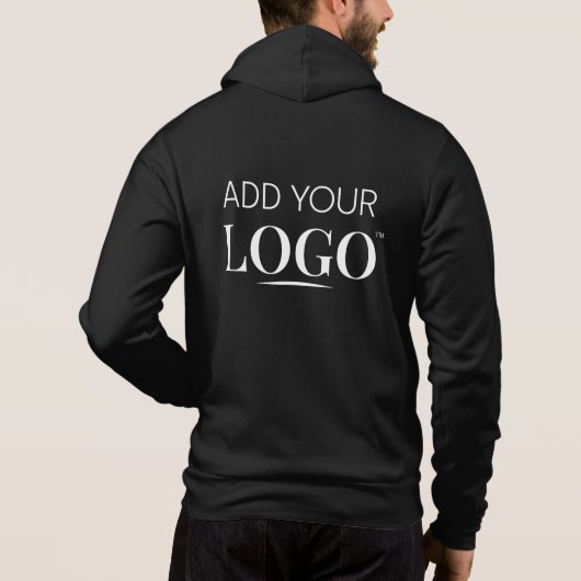 Employee Uniform Business Logo Branded Black パーカ (裏面)