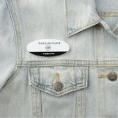  Employee White Black Logo Simple 名札 (インサイチュ)