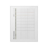 Employee Work Schedule  ノートパッド (回転)