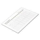 Employee Work Schedule  ノートパッド (アングル)