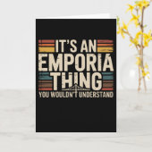 Emporia Kansas Its an Emporia Thing Retro Hometown カード (黄色い花)