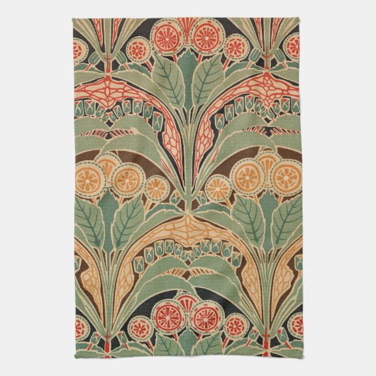 Emporio Moffaのアールヌーボーのデザイン#3 キッチンタオル (縦)