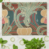 Emporio Moffaのアールヌーボーのデザイン#4 キッチンタオル (折り畳み)