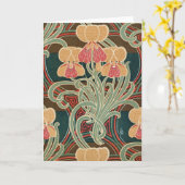 Emporio Moffaのアールヌーボーパターン#4 カード (黄色い花)