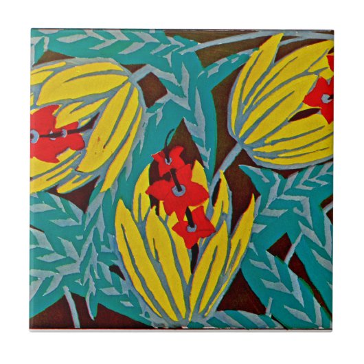 Emporio MoffaのSeguyのアールデコ#12 タイル (正面)