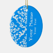 Emporiomoffaで名前はっきりした付きライトブルーダマスク セラミックオーナメント (右)
