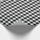 Emporiomoffaの黒くエレガントな千鳥格子の ラッピングペーパー (角)