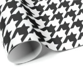 Emporiomoffaの黒くエレガントな千鳥格子の ラッピングペーパー (ロールコーナー)