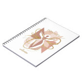 Empower Abstract Golden Woman Silhouette Art ノートブック (左側)