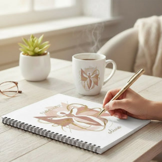 Empower Abstract Golden Woman Silhouette Art ノートブック