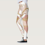 Empower Abstract Golden Woman Silhouette Art レギンス (左)