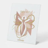Empower Abstract Golden Woman Silhouette Art 台座サイン (正面)