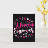 Empower Women Empower Humanity Motivational Empowe カード (黄色い花)