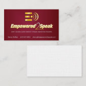 Empowered2Speakの名刺 名刺 (正面/裏面)