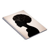 Empowered Black Woman Silhouette Journal ノートブック (右側)