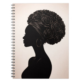 Empowered Black Woman Silhouette Journal ノートブック