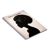 Empowered Black Woman Silhouette Notebook ノートブック (右側)