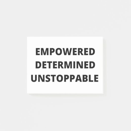 Empowered Determined Unstoppable Women ポストイット (正面)
