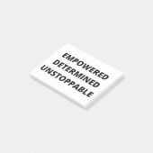 Empowered Determined Unstoppable Women ポストイット (アングル)