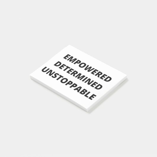 Empowered Determined Unstoppable Women ポストイット (アングル)