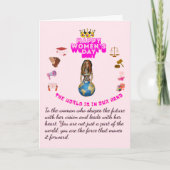 Empowered to lead happy women's day カード (正面)