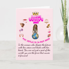 Empowered to lead happy women's day カード