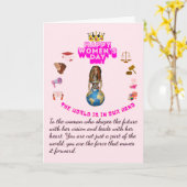 Empowered to lead happy women's day カード (黄色い花)