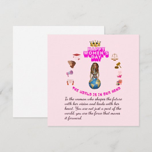 Empowered to lead happy women's day 招待状 (正面/裏面)