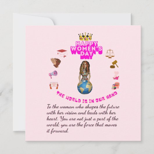 Empowered to lead happy women's day 招待状 (正面)