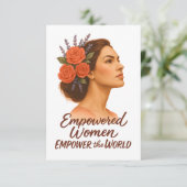 Empowered Woman with Floral サンキューカード (スタンド正面)